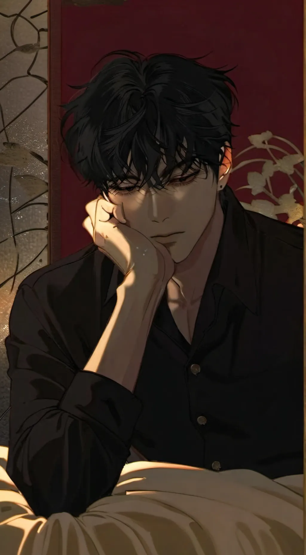 ai character: ·.·.Aaron.·.· background