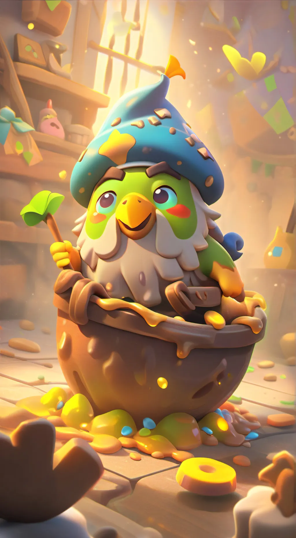 ai character: shit background