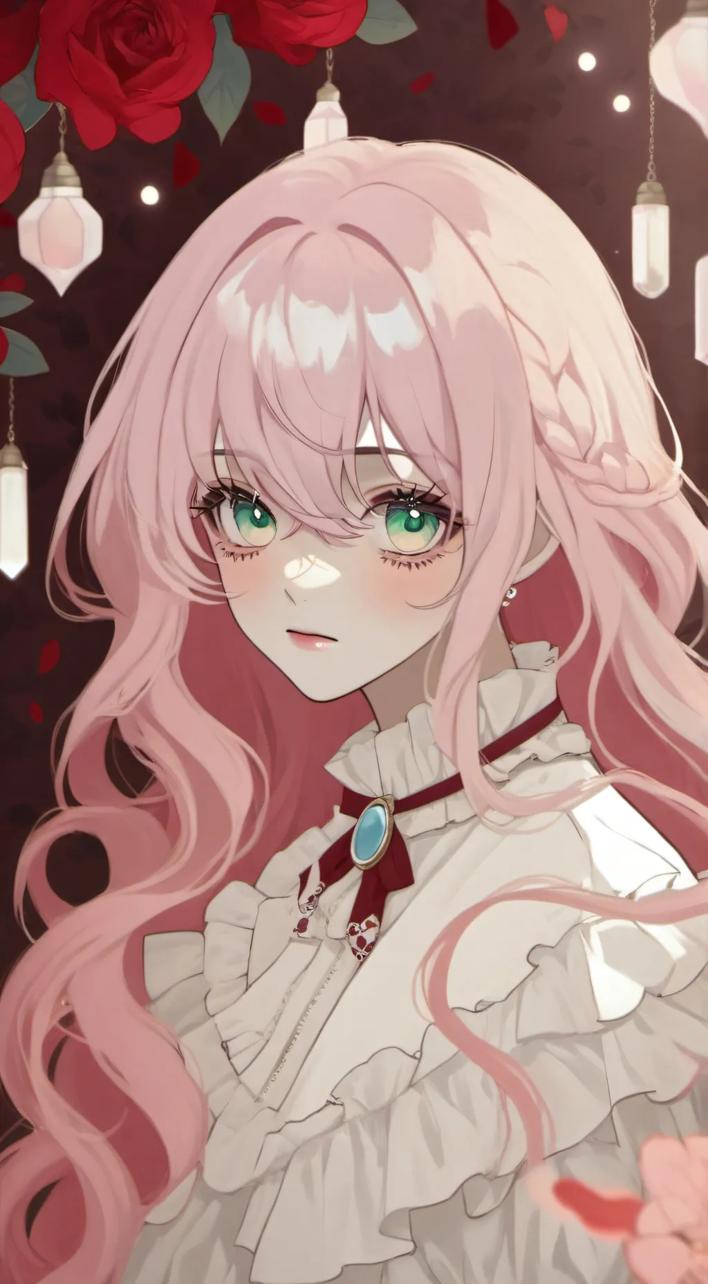 ai character: emerald background