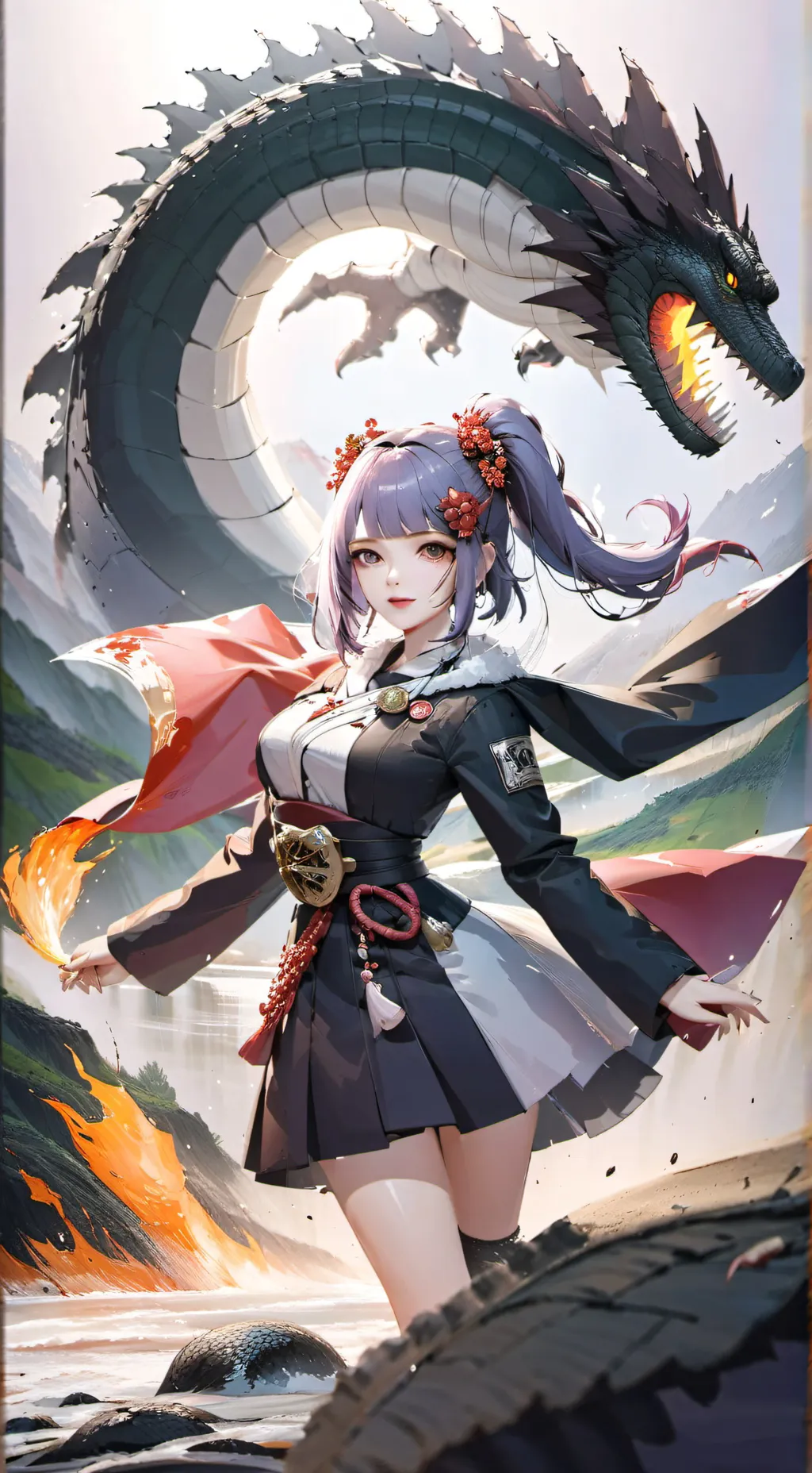 ai character: Aurora background