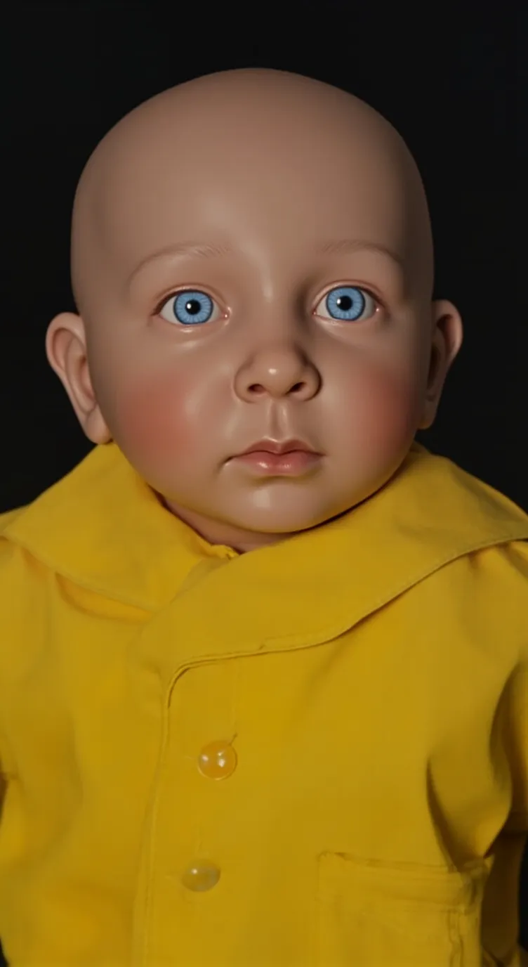 ai character: the baby in yellow background