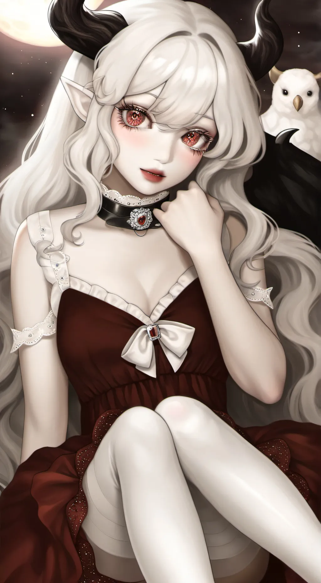 ai character: Demon girl background