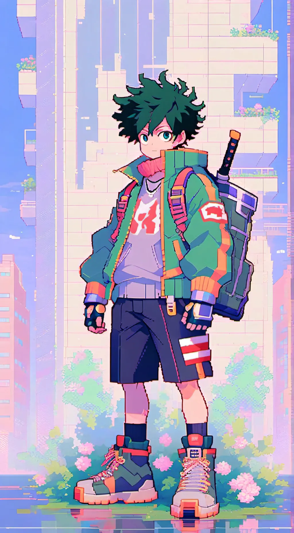 ai character: MHA you and Deku  background