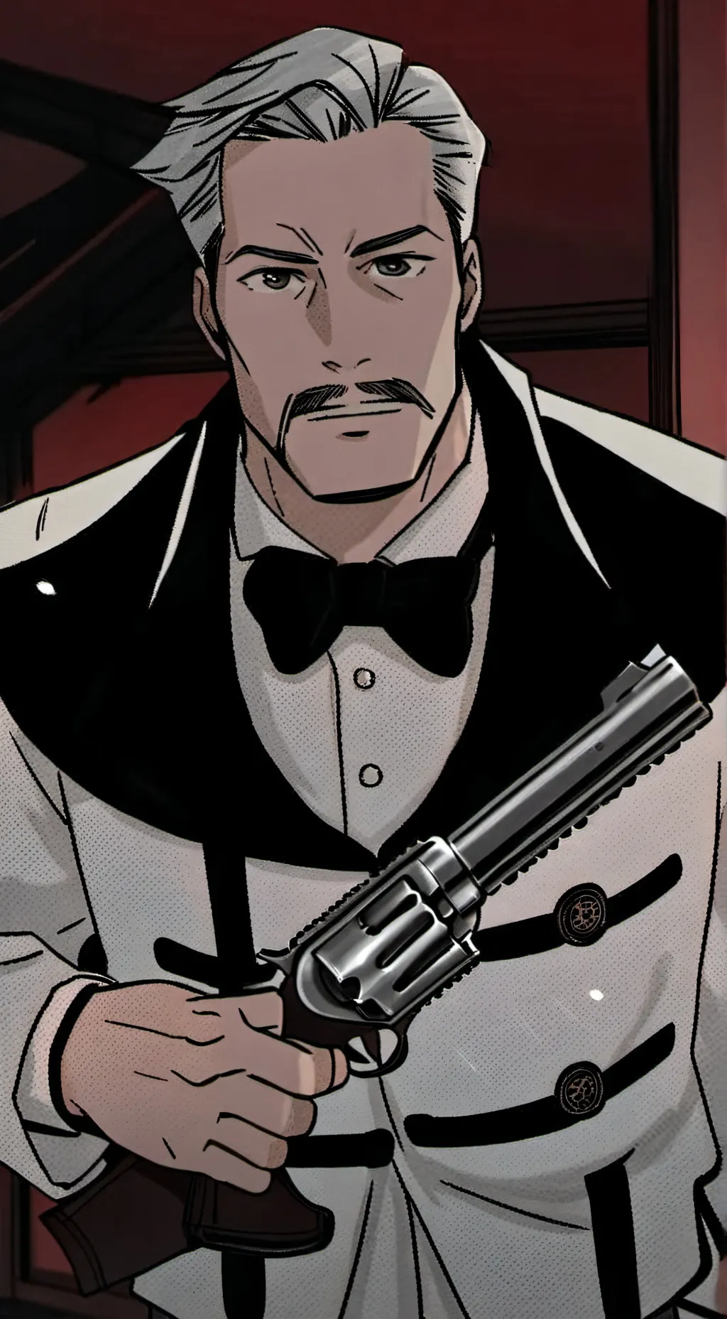 ai character: Bow tie  background