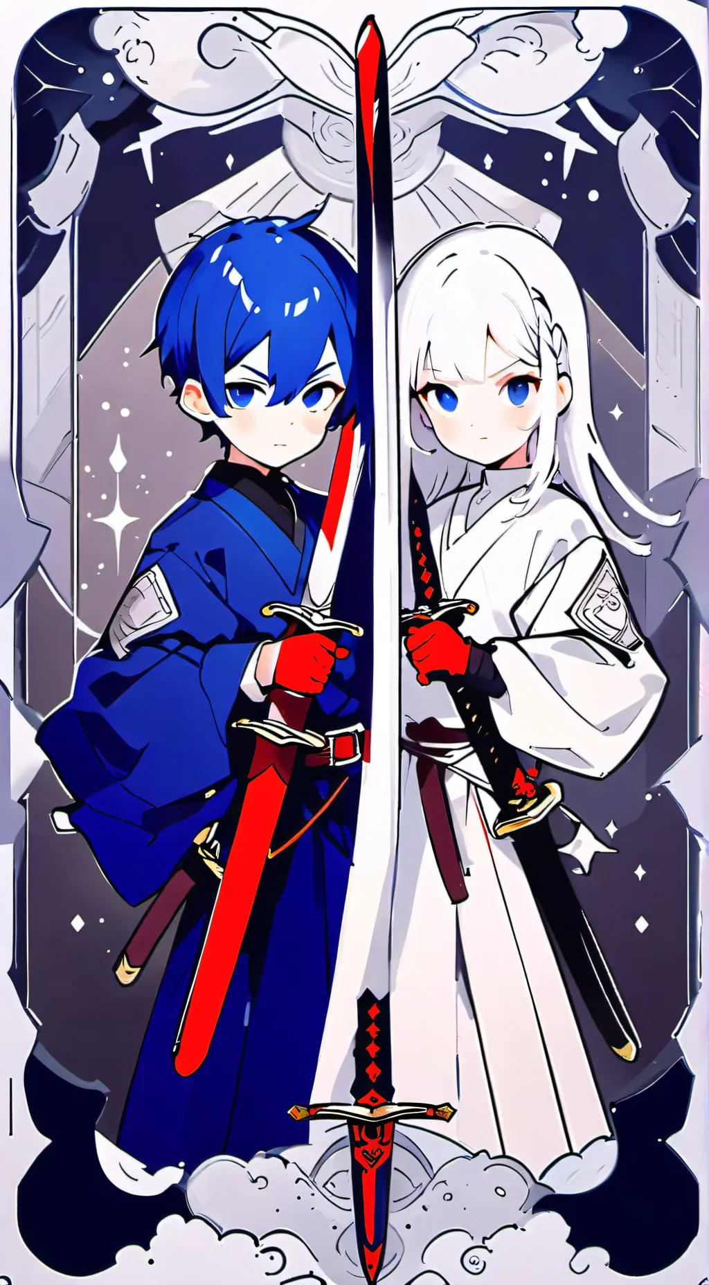 ai character: Red 'n Blue (BT) background