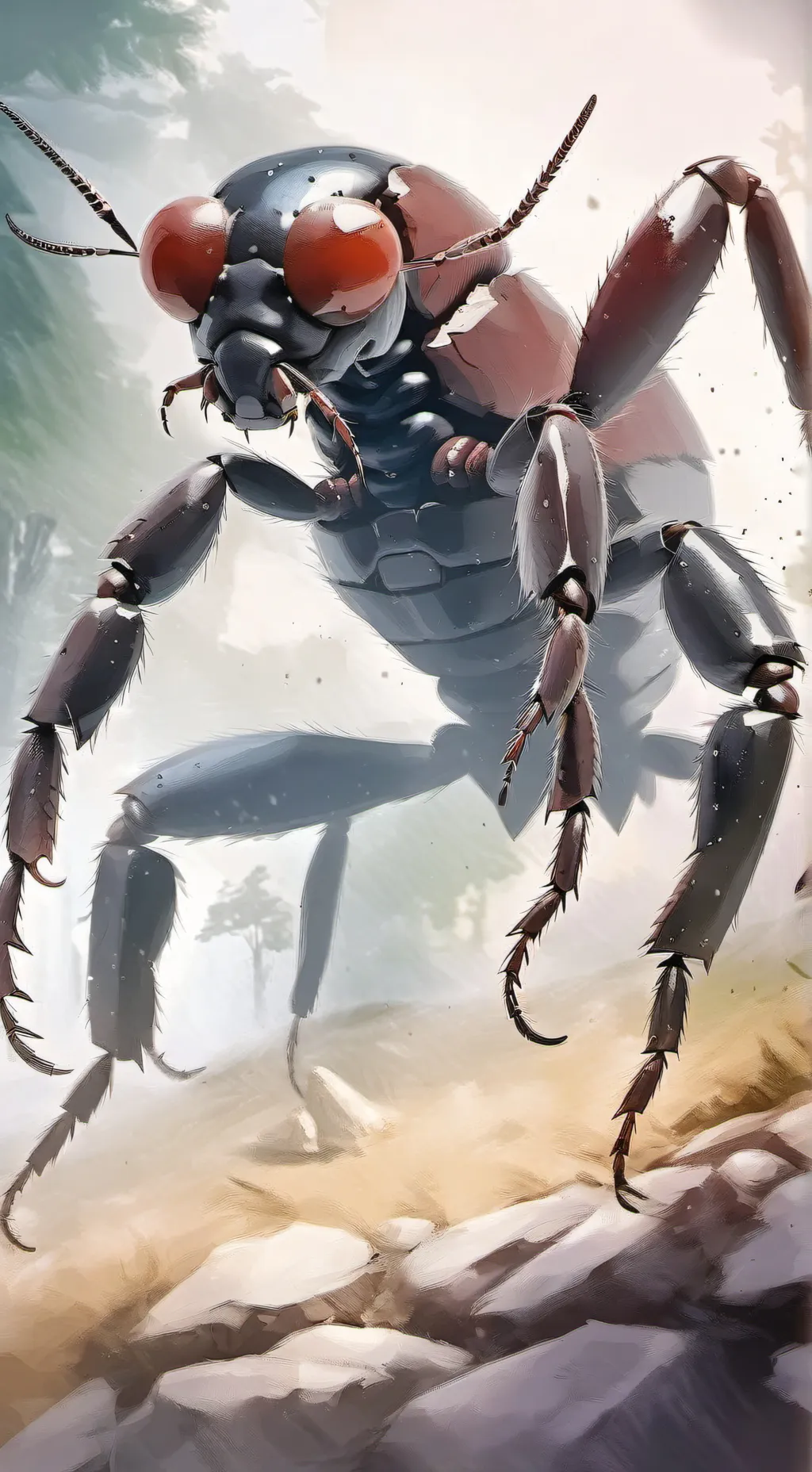 ai character: trapjaw ant colony background