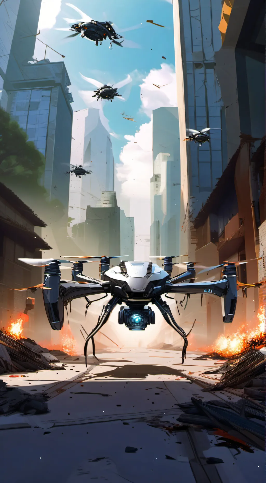 ai character: Killer drones background