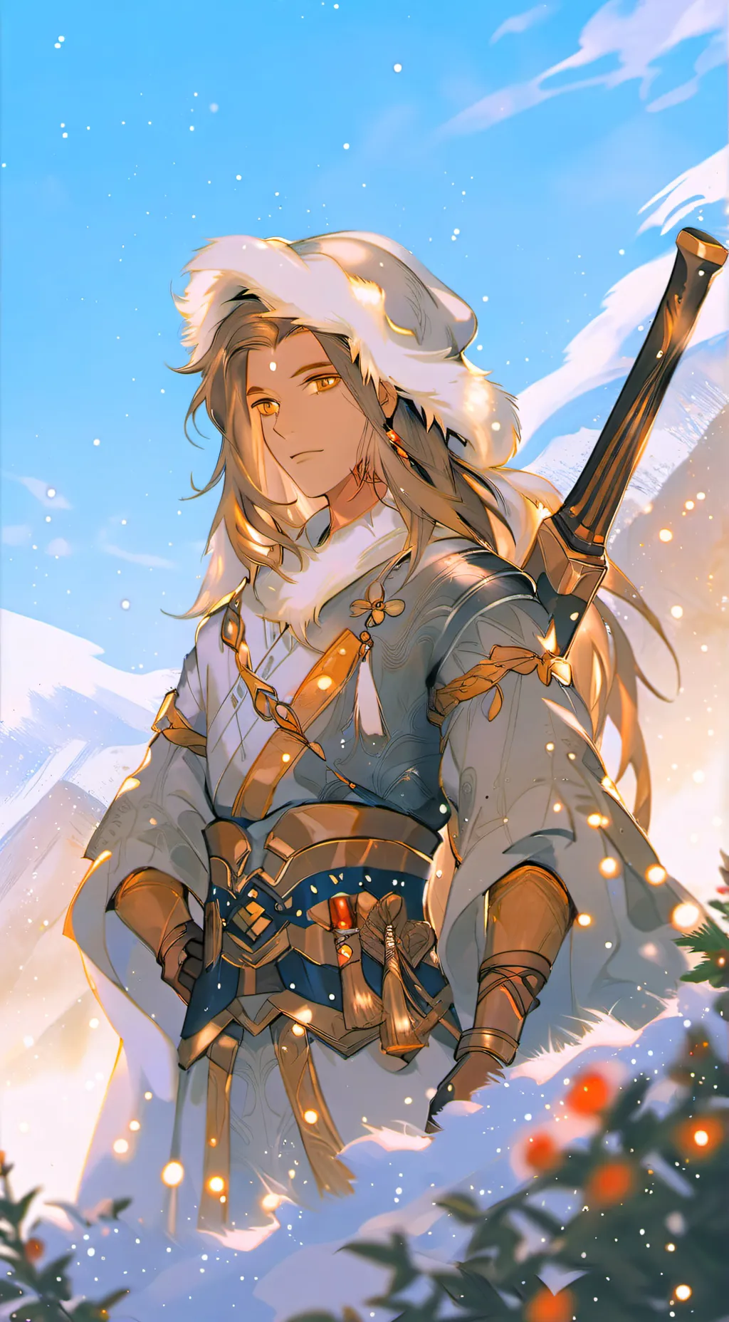 ai character: jjk snow background