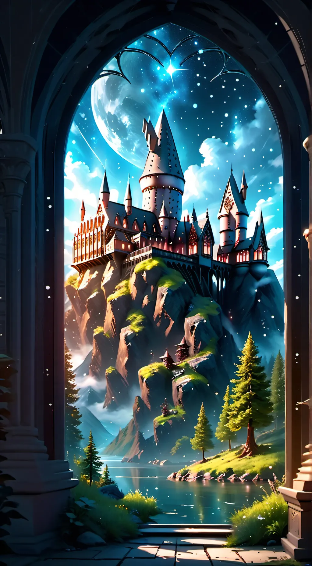 ai character: Hogwarts swim team background