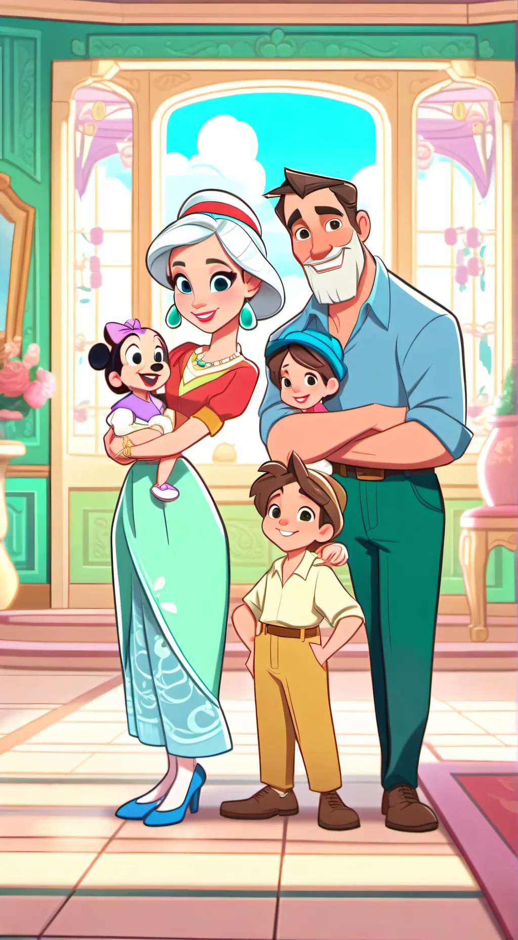 ai character: Little angel NR background