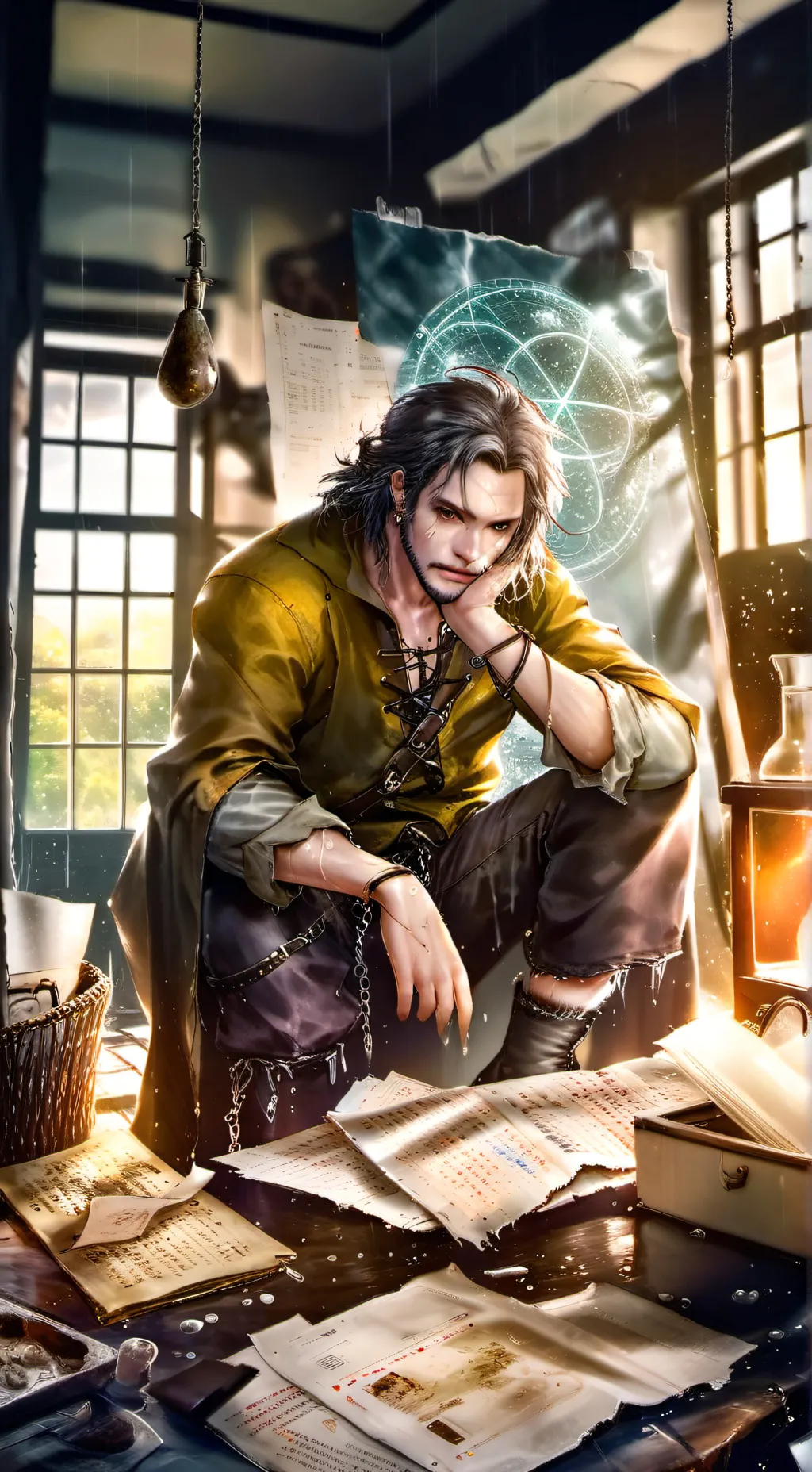 ai character: The Stormy Weather Customer background