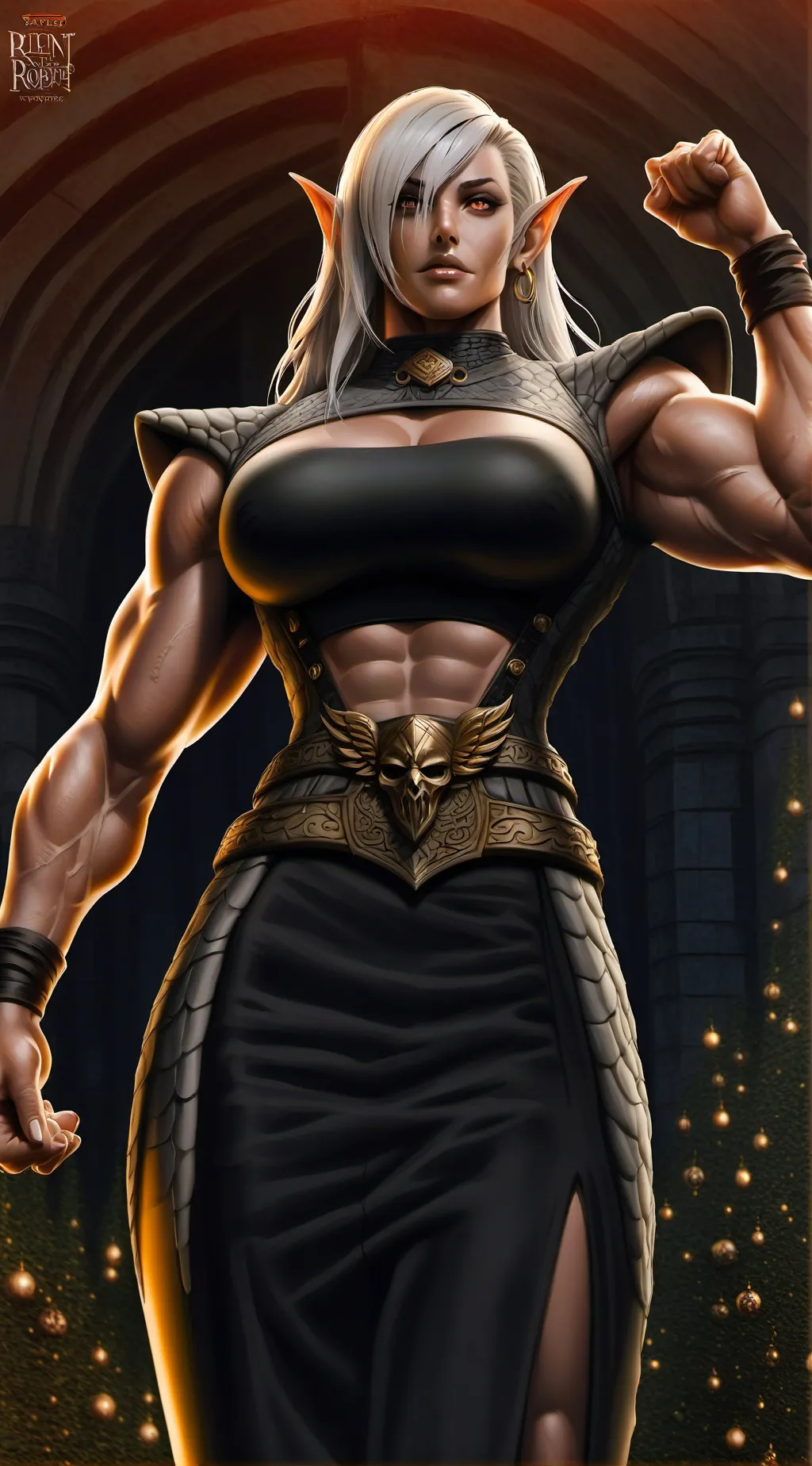 ai character: Dark Elf Soria background