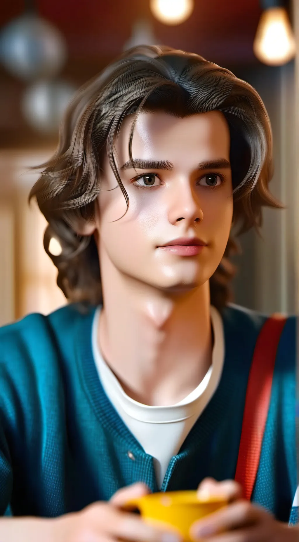 ai character: Y/n × steve background