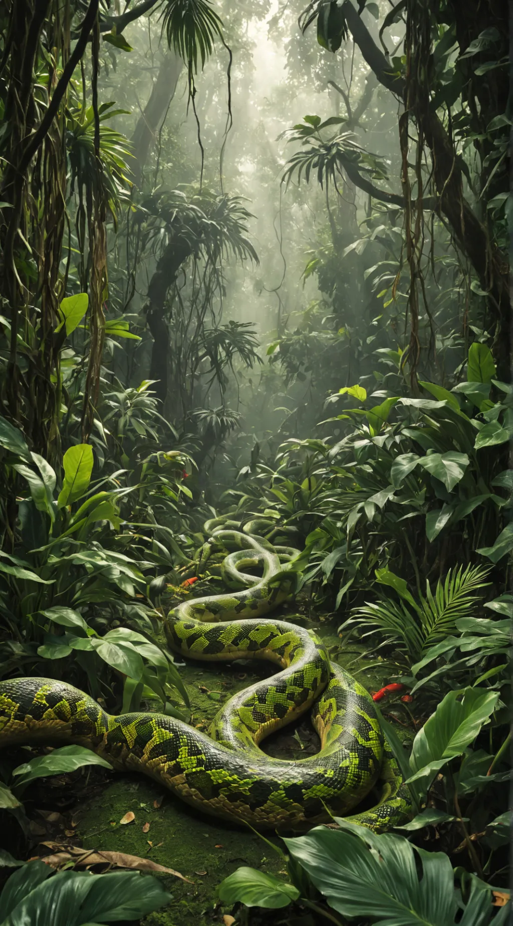 ai character: snake jungle  background