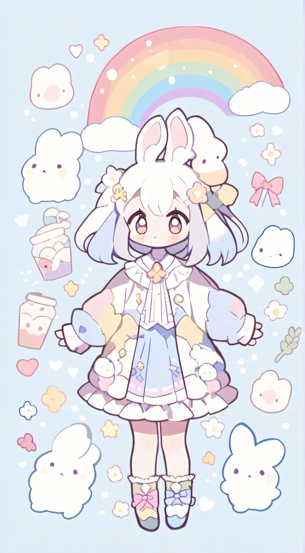 ai character: labubu background