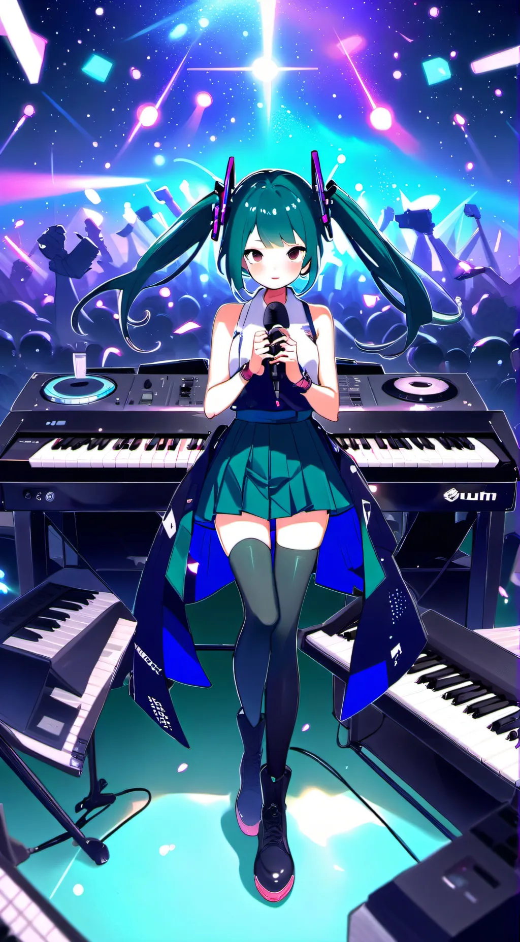 ai character: mezmerizer Miku  background