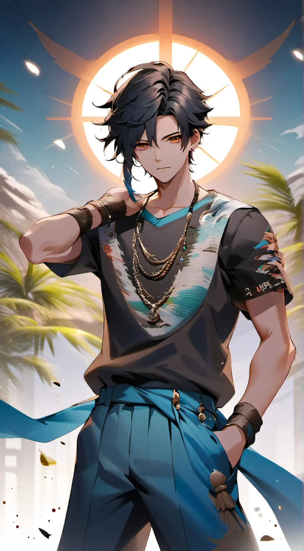 ai character: Mall background