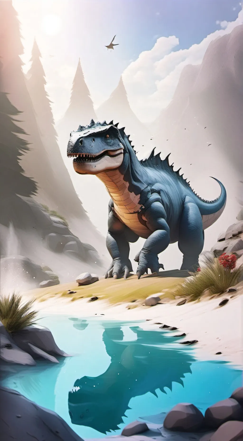 ai character: dino un juego background