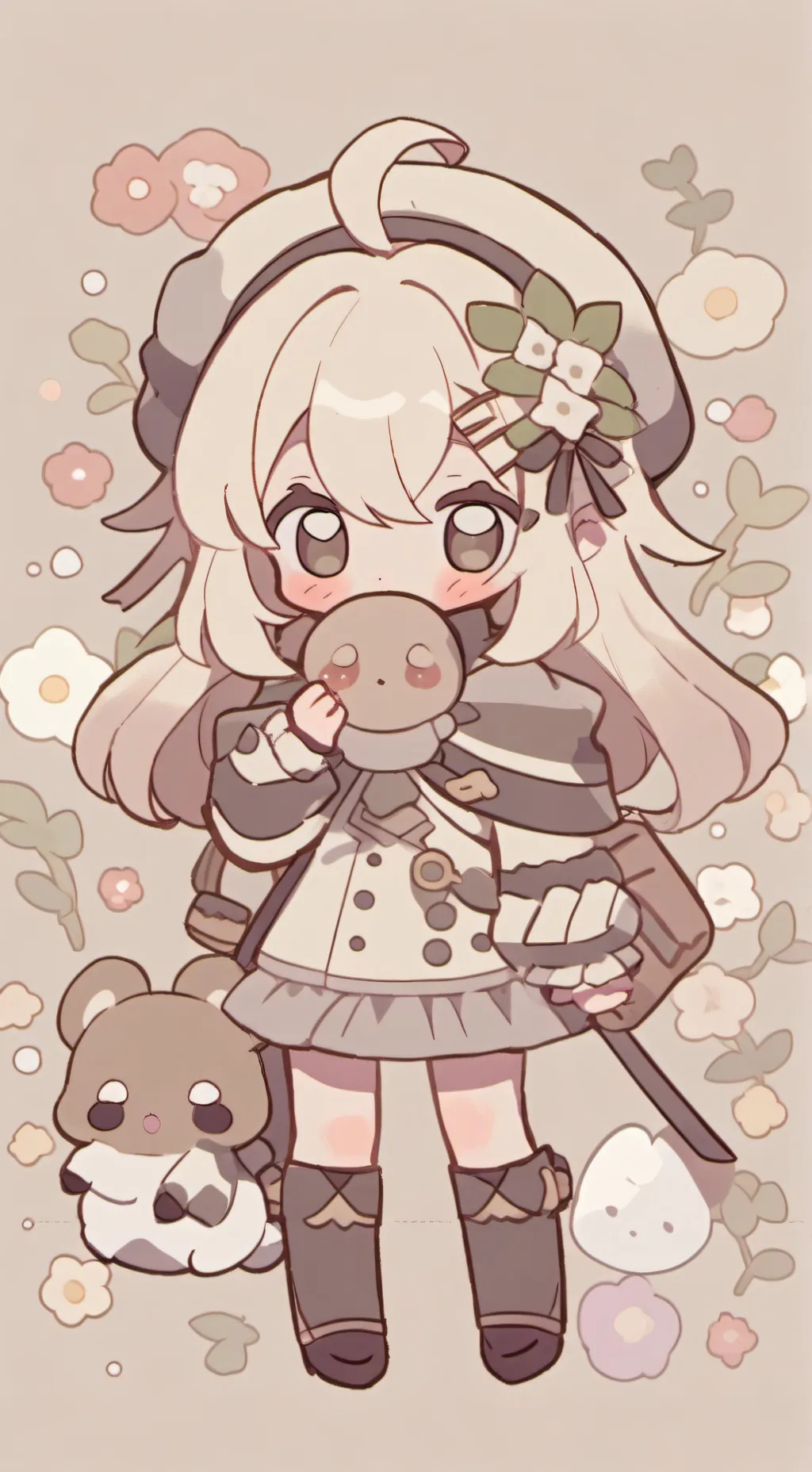 ai character: Mha crèche background