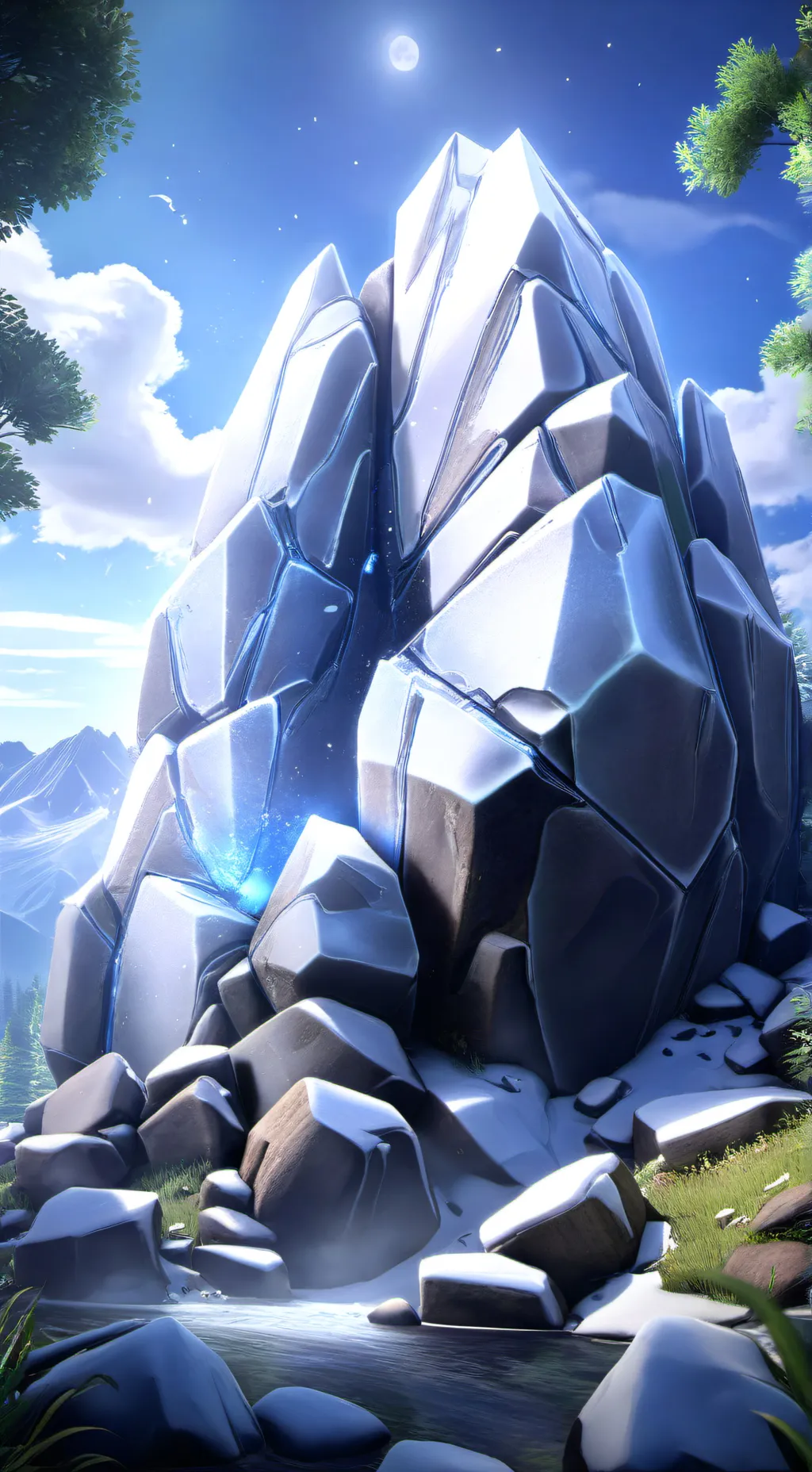 ai character: talking rock  background