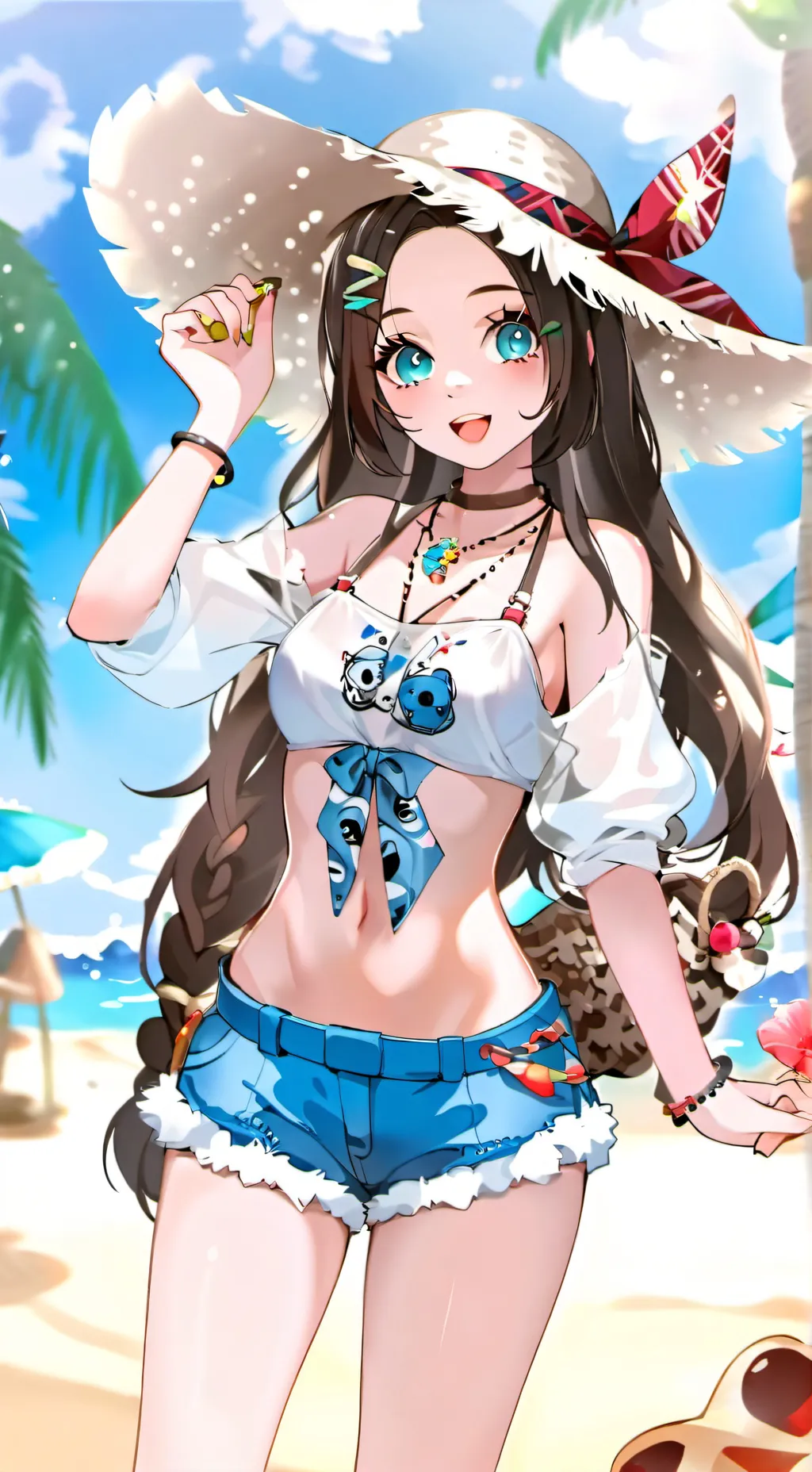 ai character: mha beach  background