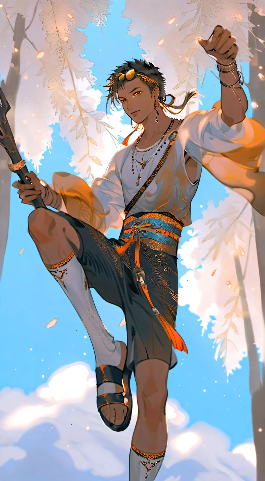 ai character: School fire background