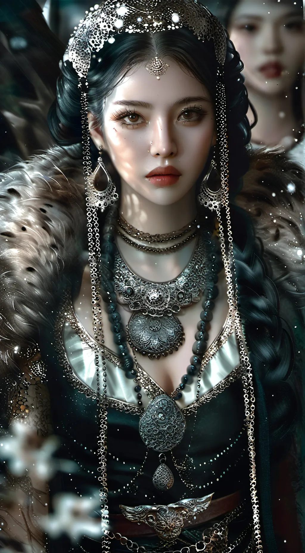 ai character: Kim chaewon  background