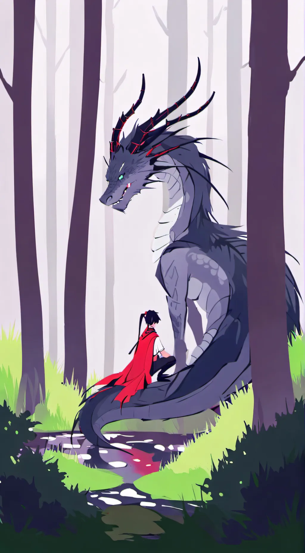 ai character: Lilly (dragon)  background