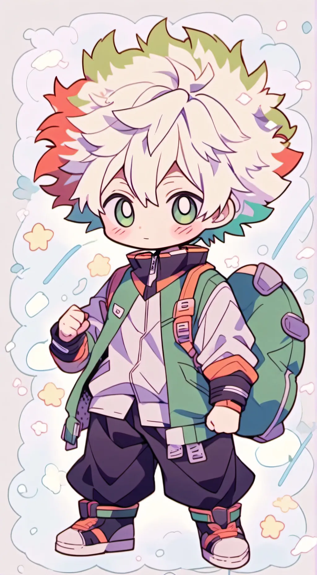 ai character: Deku Bakugo y shot background