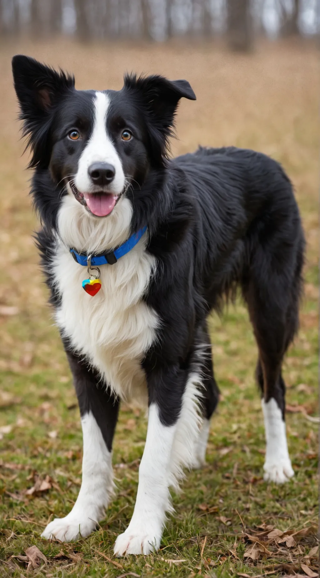 ai character: Rainbow background