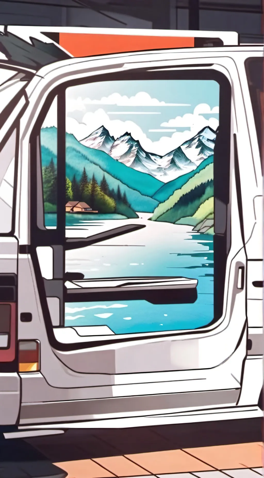 ai character: Van trip background