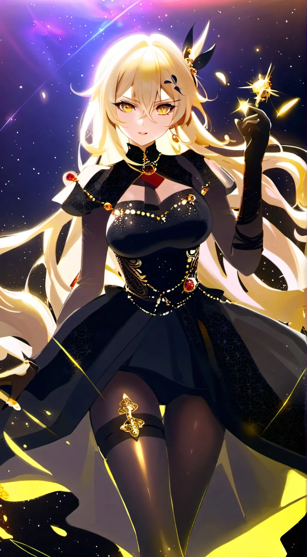 ai character: Zenn Gold background