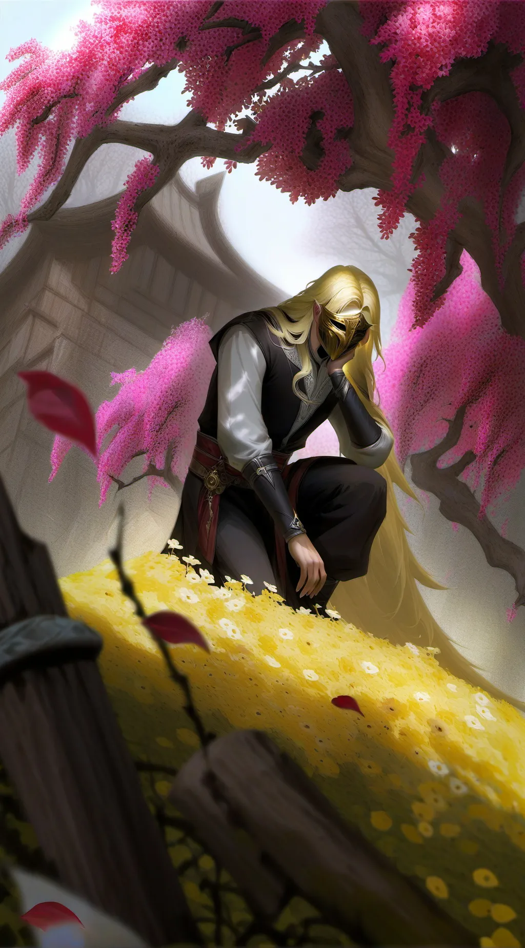 ai character: Spring background