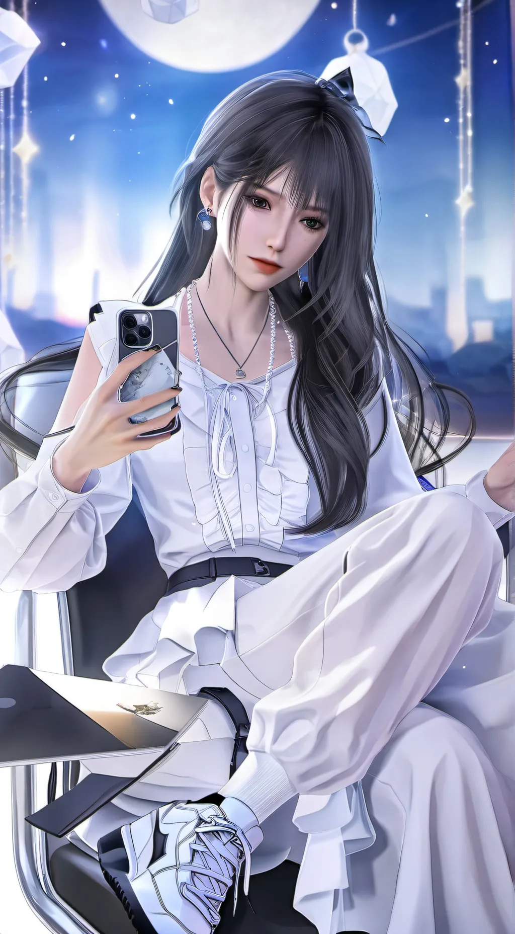 ai character: Luna background