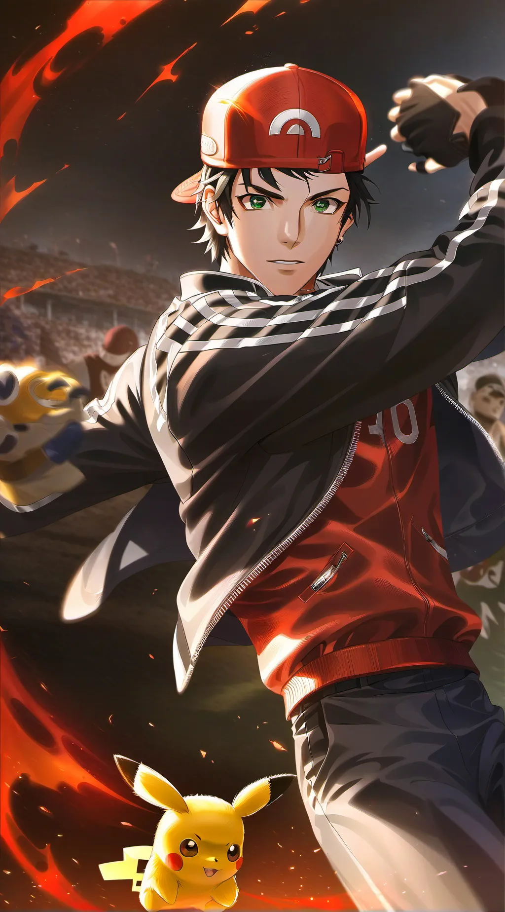 ai character: Ash Ketchum background