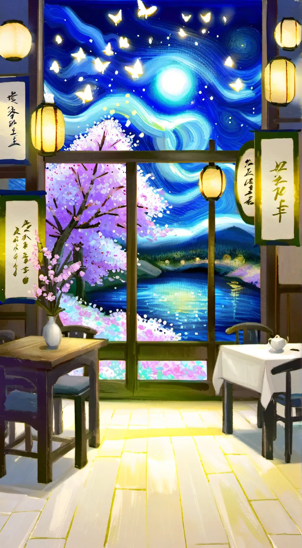 ai character: DW AU background