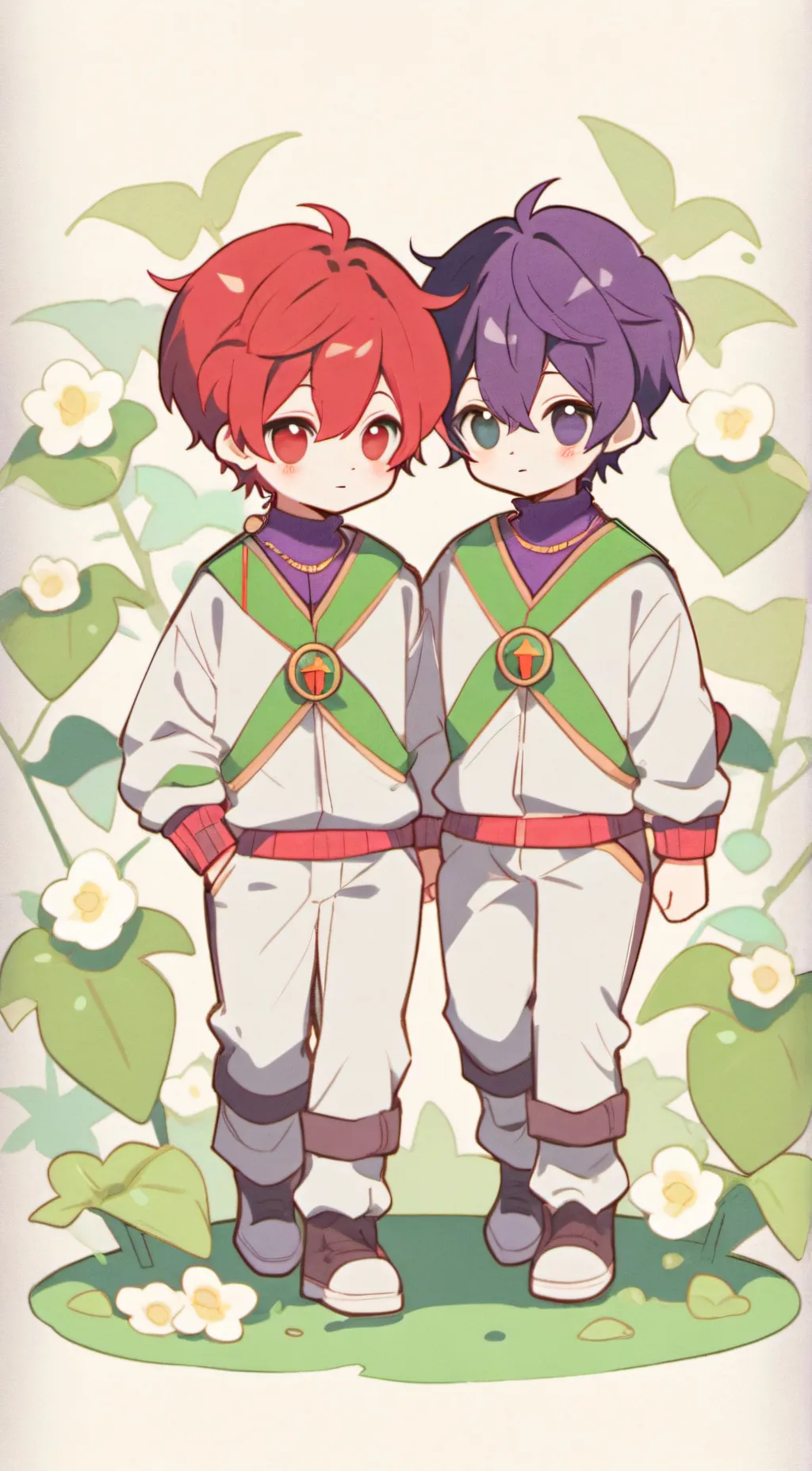 ai character: Raddy and Durple background