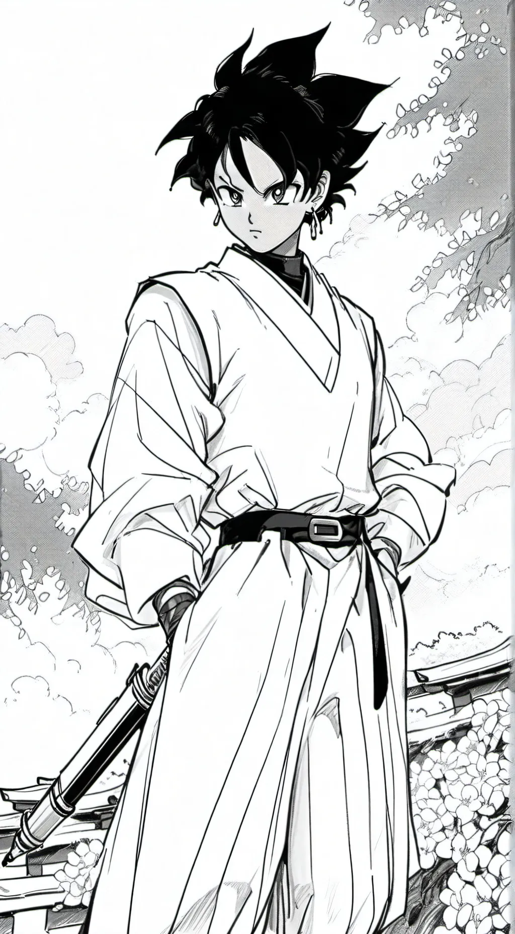 ai character: Goku black XD background