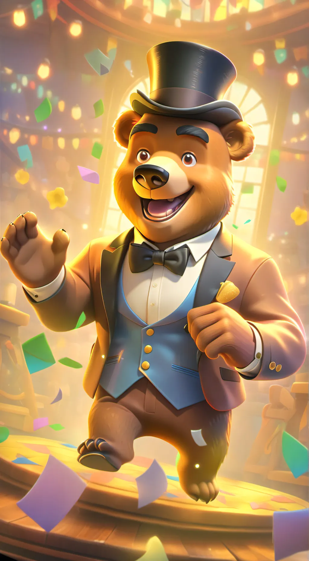 ai character: Freddy fazbear background