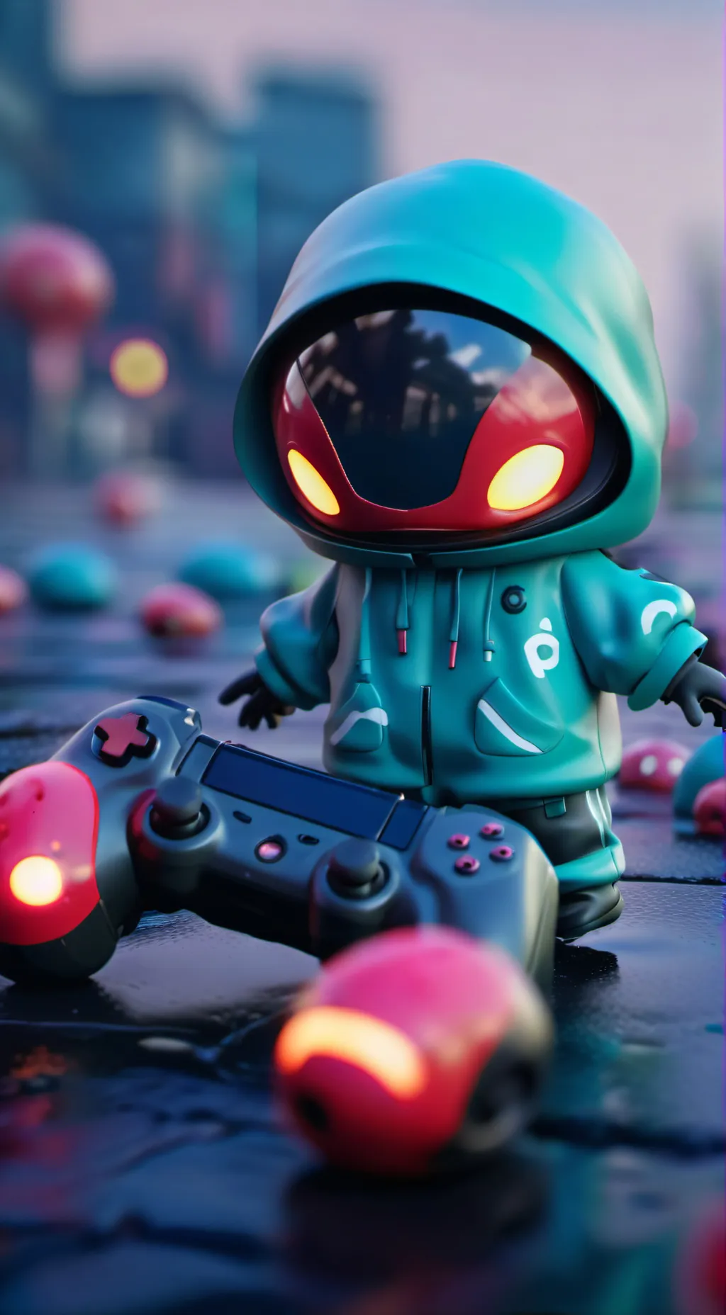 ai character: key and knife background