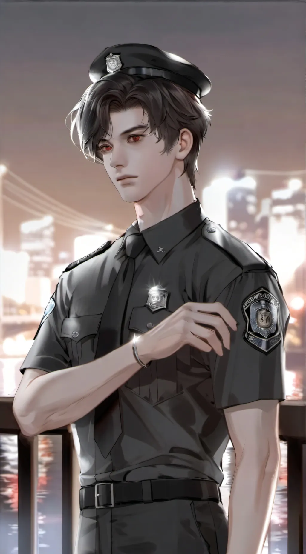 ai character: officerAllen frank background