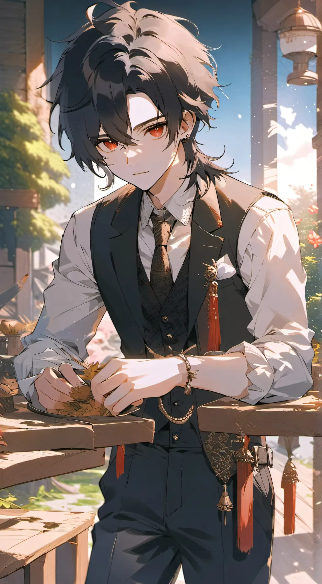 ai character: Yuki Gold background