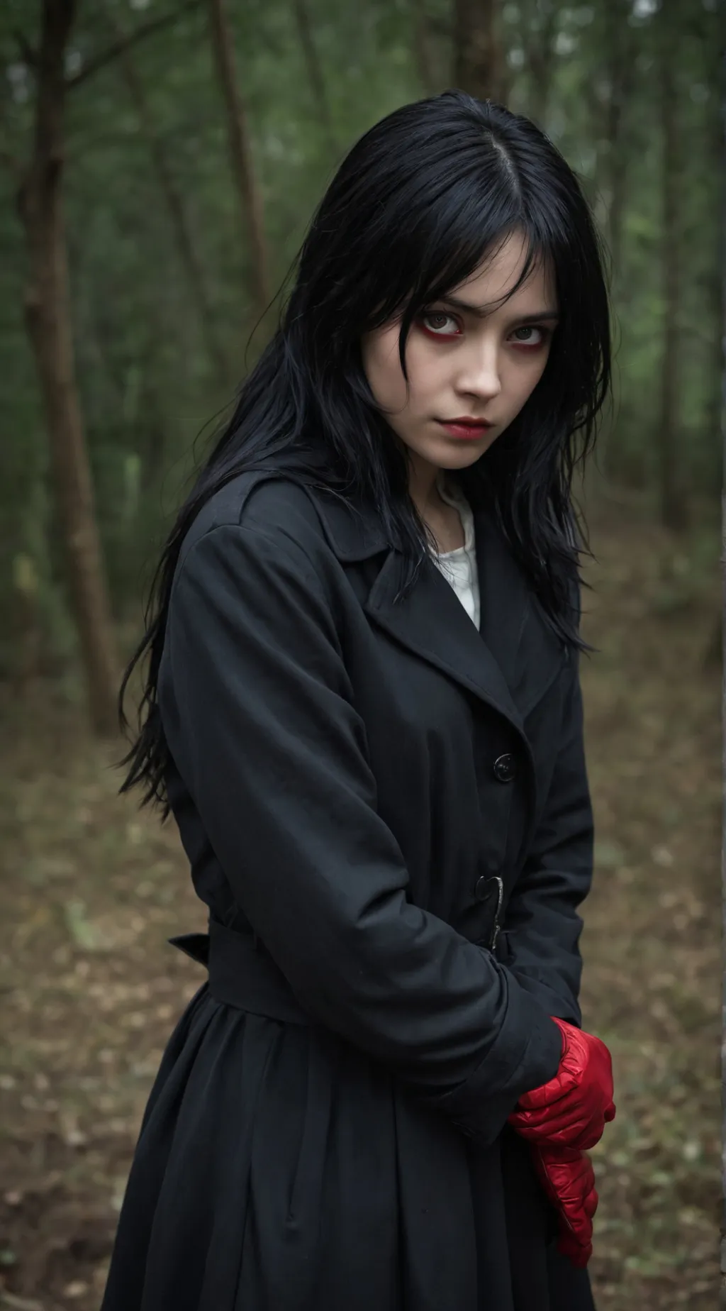 ai character: Amber background