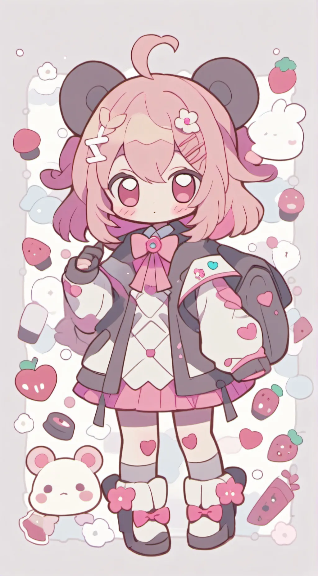 ai character: Mha pyjama party background