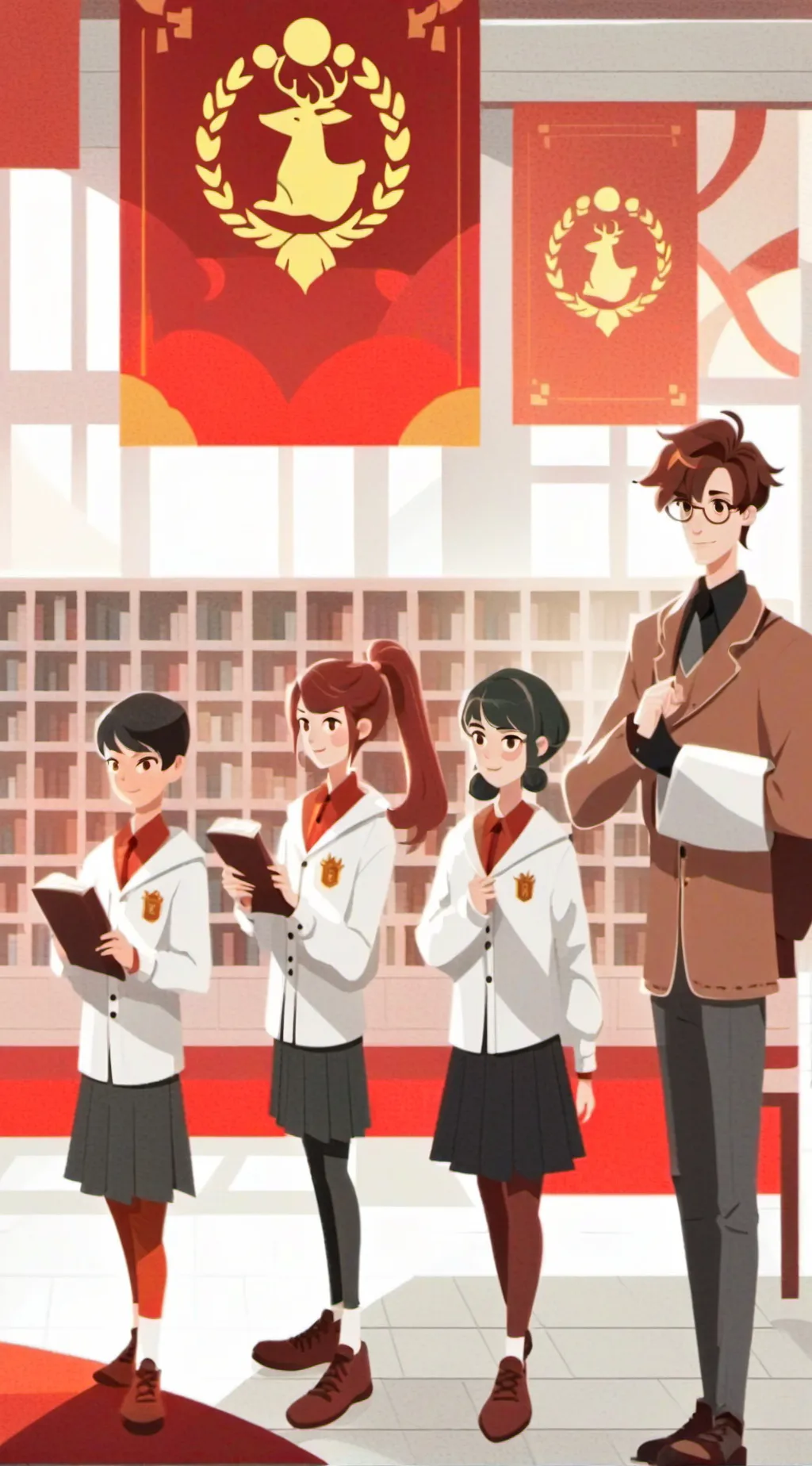 ai character: elk mound school background