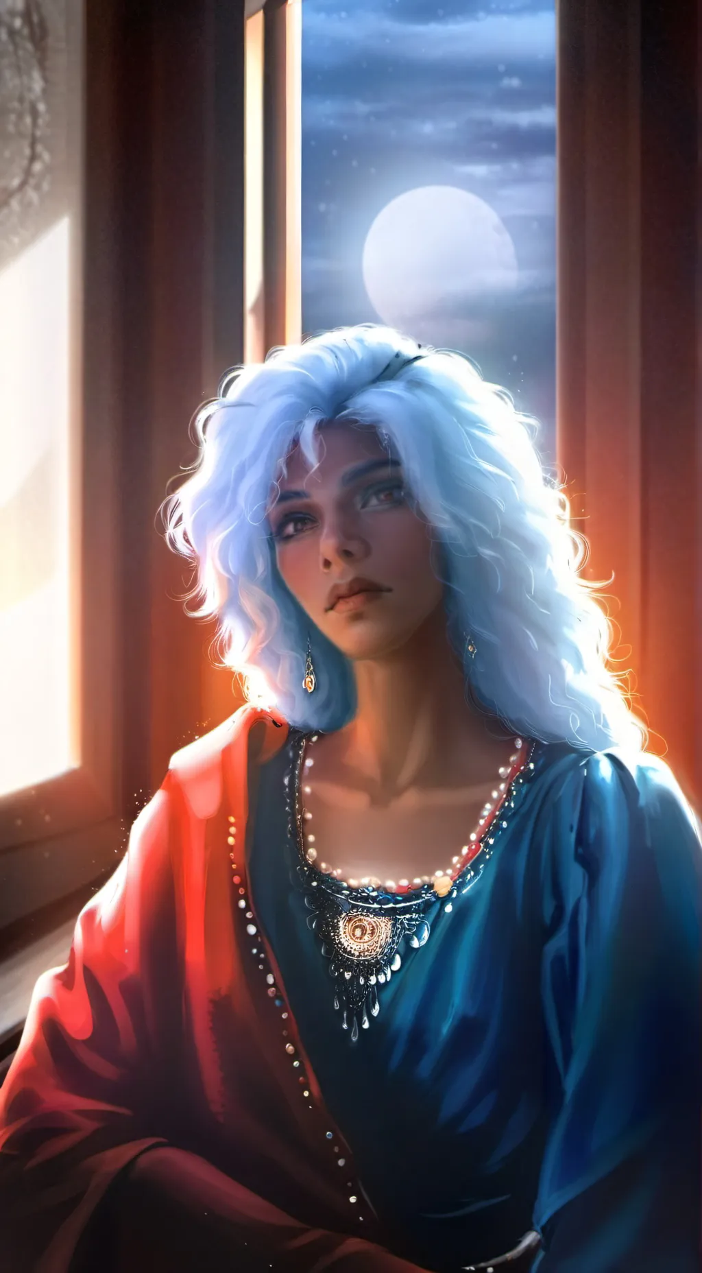 ai character: Red Skin Jokeress background