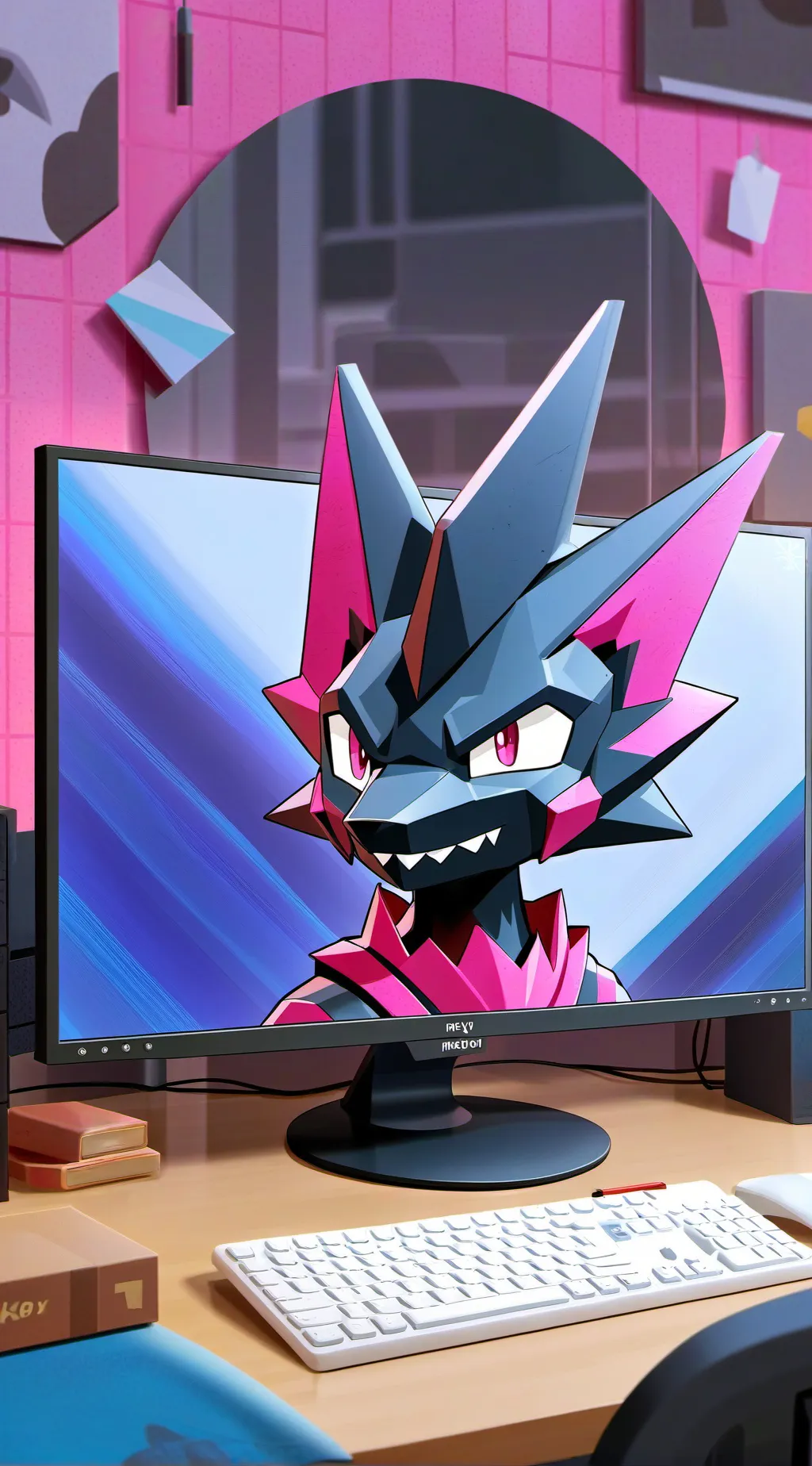 ai character: live stream  background