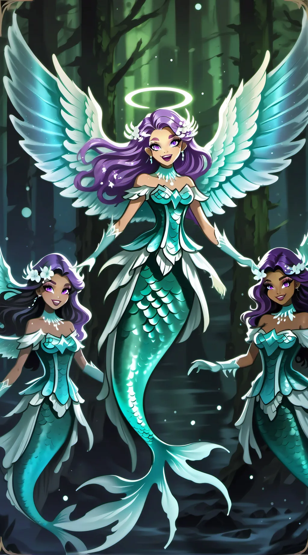 ai character: Luna Lina and Lana background