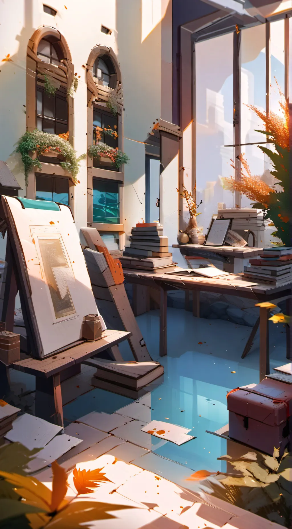 ai character: boarding school  background