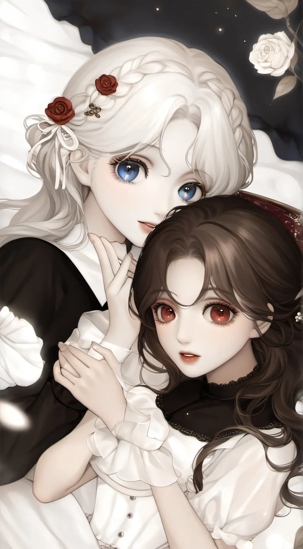 ai character: Elara and iris  background